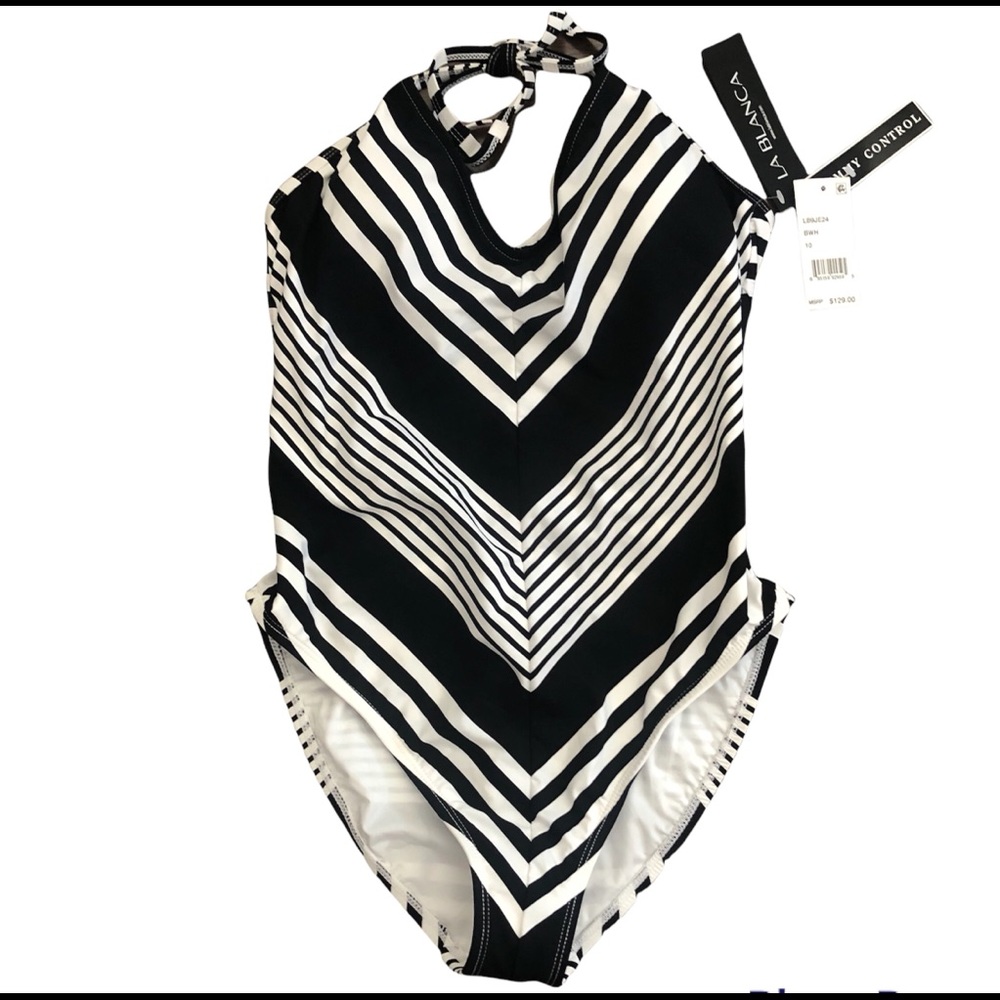 NWT La Blanca Tummy Control One Piece Bathing Suit - Picture 5 of 7